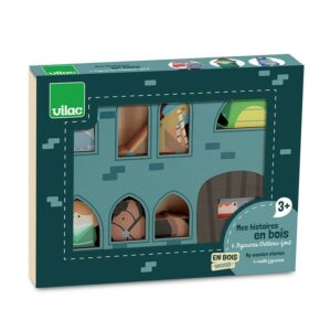 Set de 6 figurines en bois, Château fort - Vilac