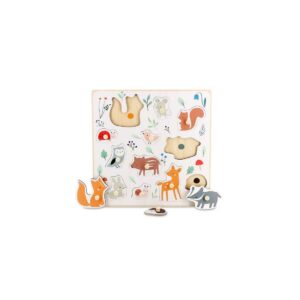Encastrement boutons bois Animaux du monde - Sarah Betz - Vilac