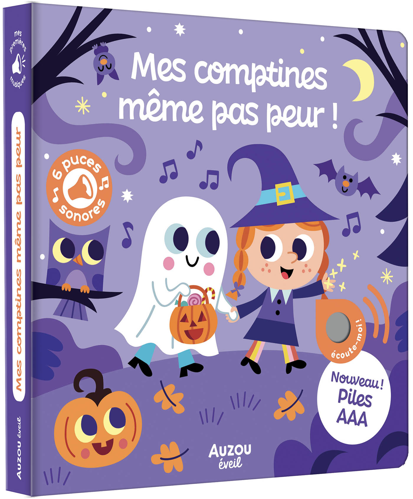 Mes comptines même pas peur - Livre sonore - Auzou