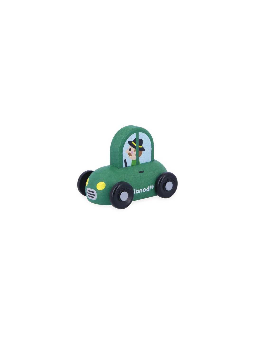 Petite voiture verte en bois - Campagne - Cross Roads - Janod