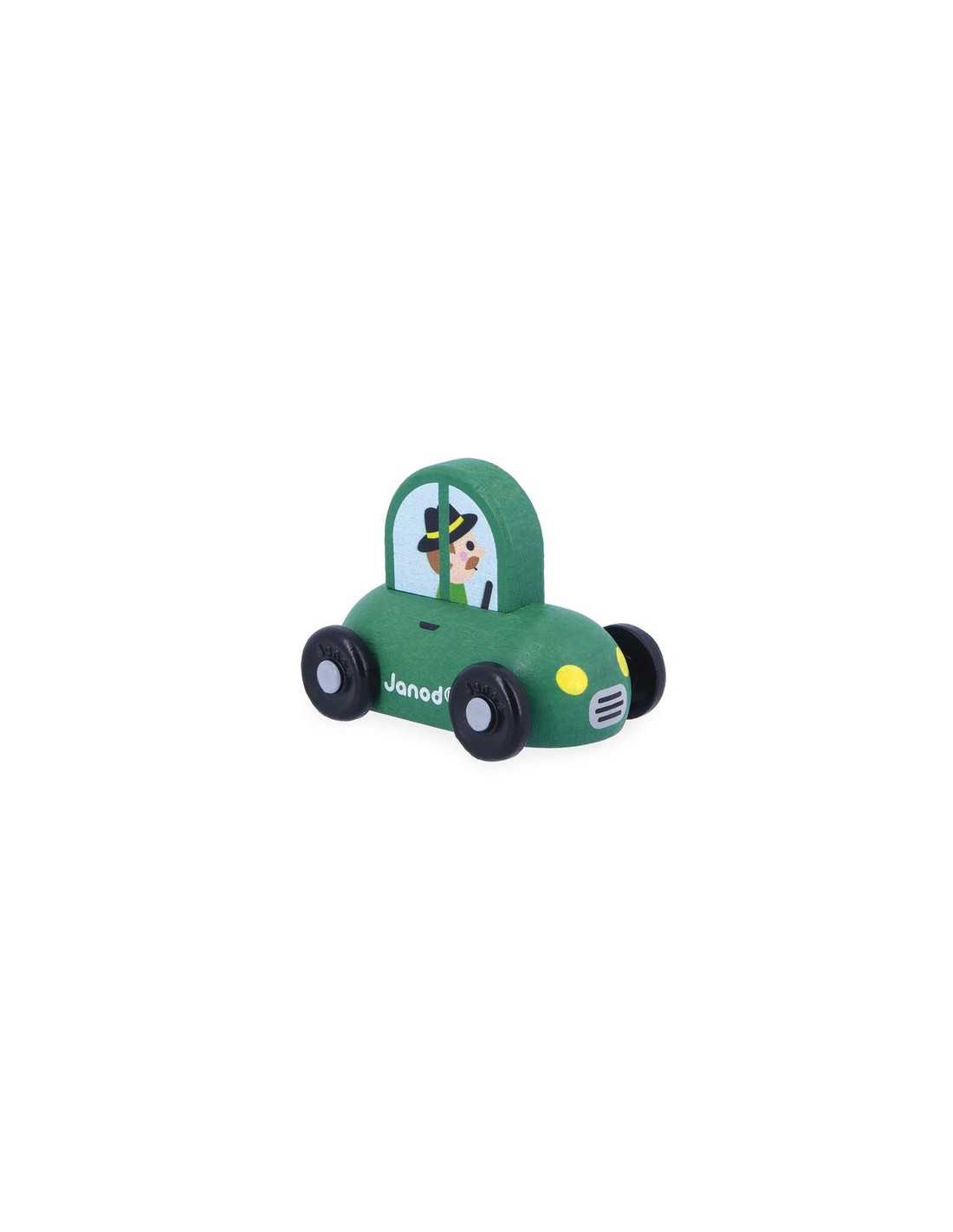 Petite voiture verte en bois - Campagne - Cross Roads - Janod