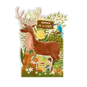 JEU STICKERS + POSTER ANIMAUX DE LA FORÊT