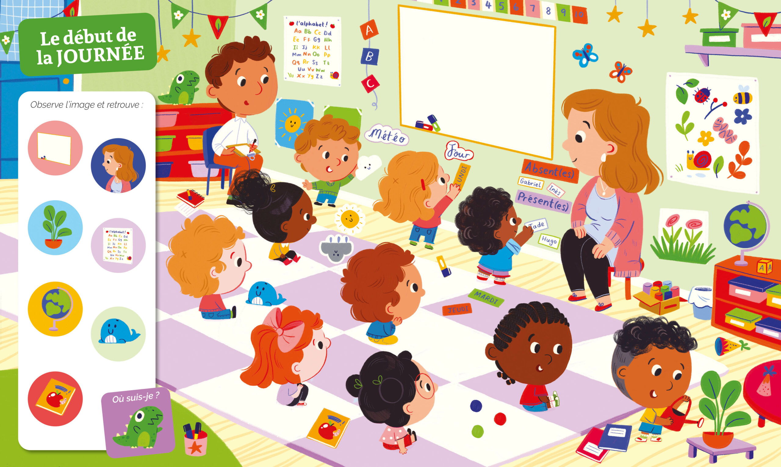 Cherche et trouve des tout-petits à la maternelle - Auzou