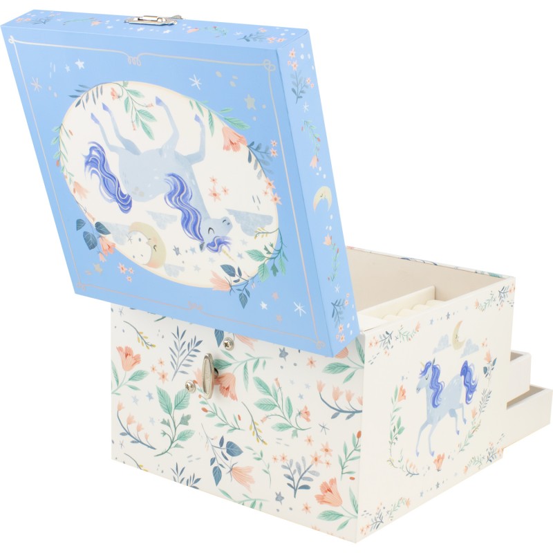 COFFRE MUSICAL 2 TIROIRS LICORNE - Ulysse