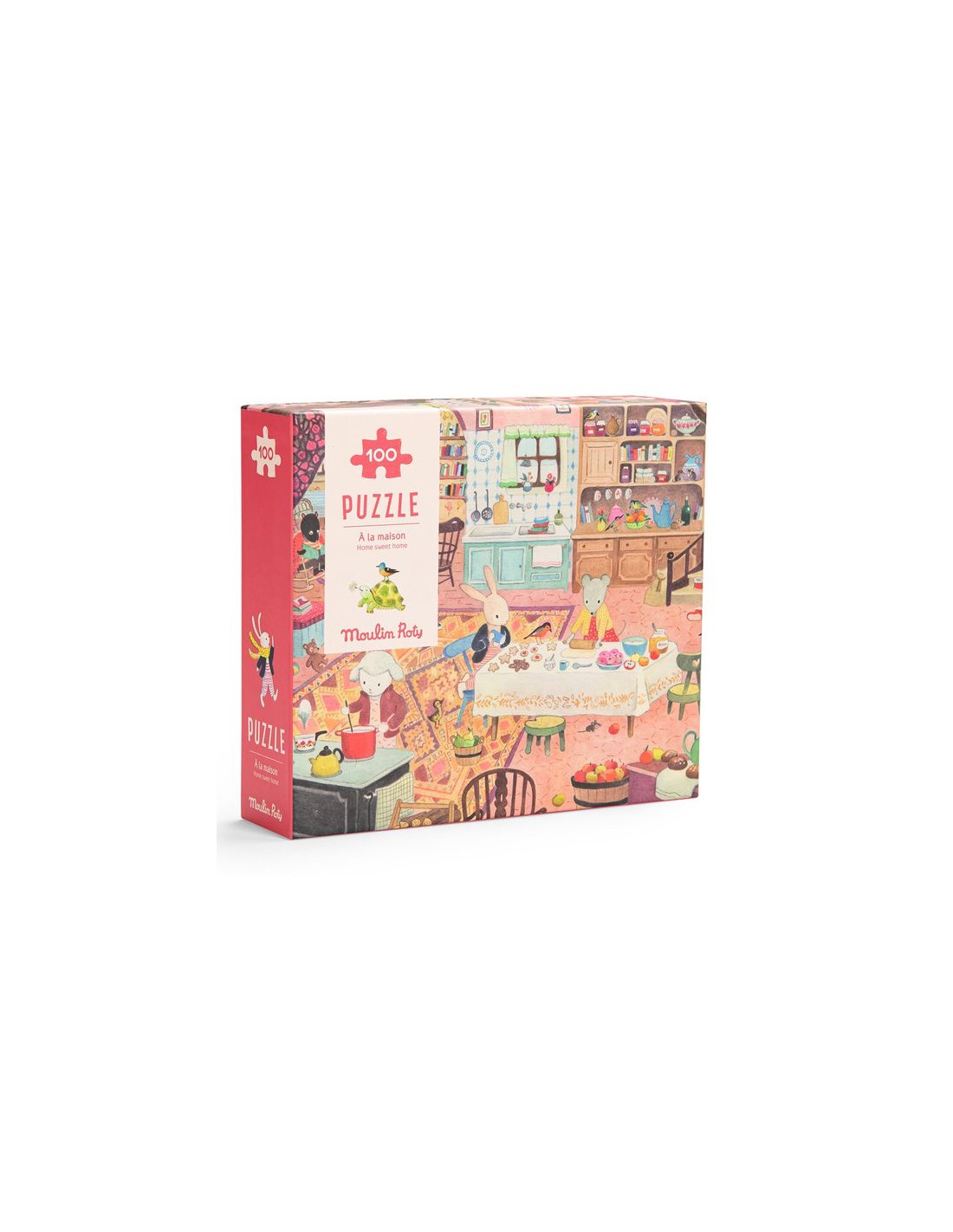 Puzzle A la maison (100 piêces) - La grande famille - Moulin roty