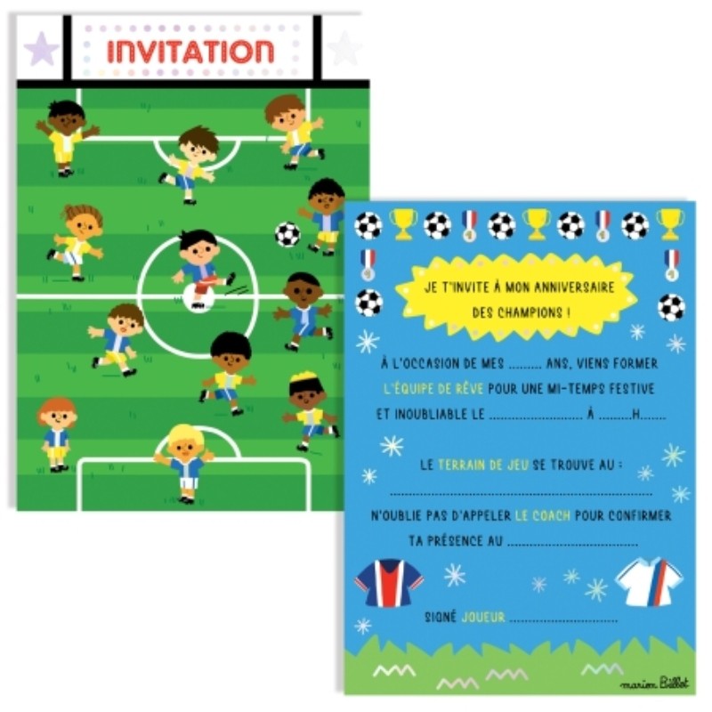 CARTES INVITATIONS FOOTBALL
