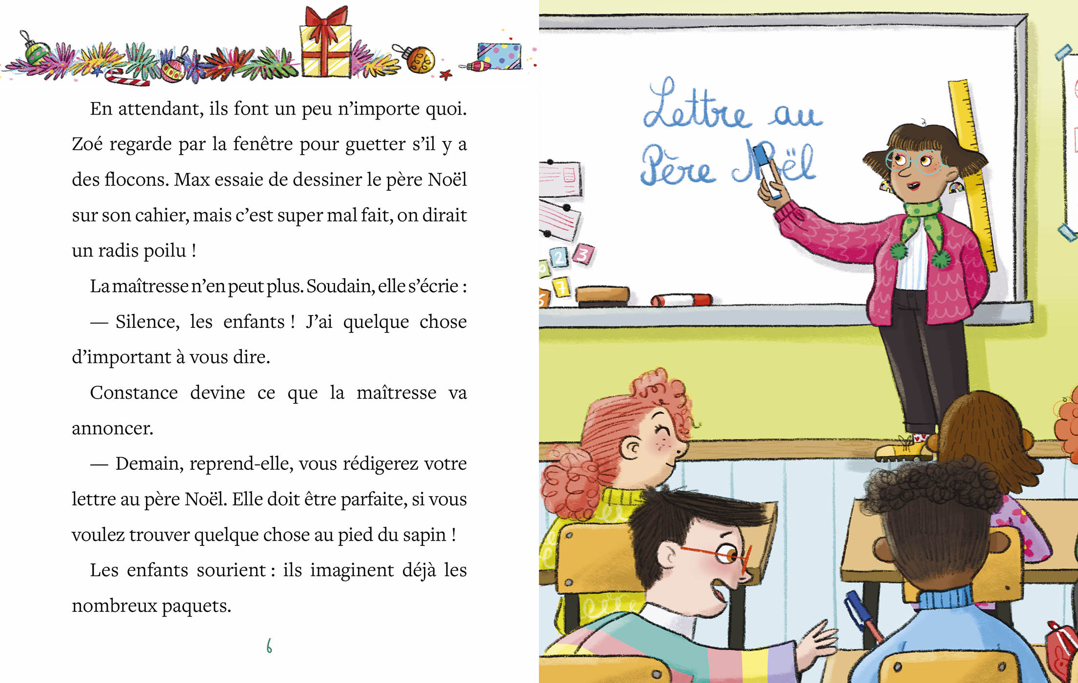 Romans de l’avent - Le père noël à l'école - Auzou