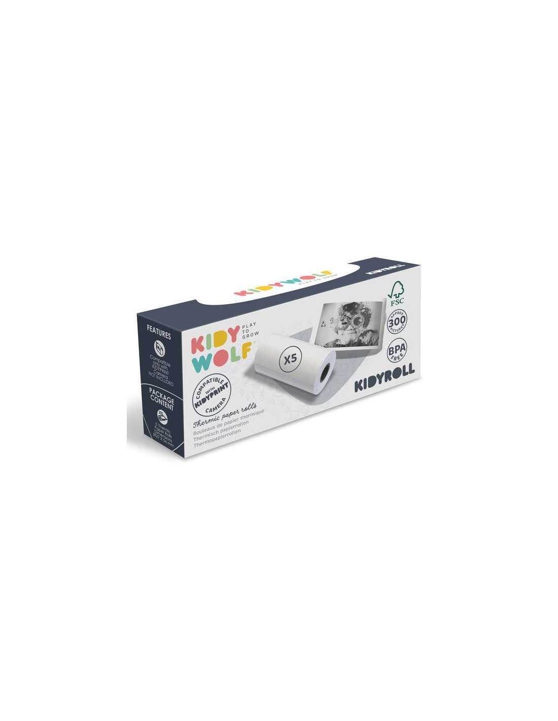 1 x 5 rouleaux de papier pour KIDYPRINT - Kidywolf