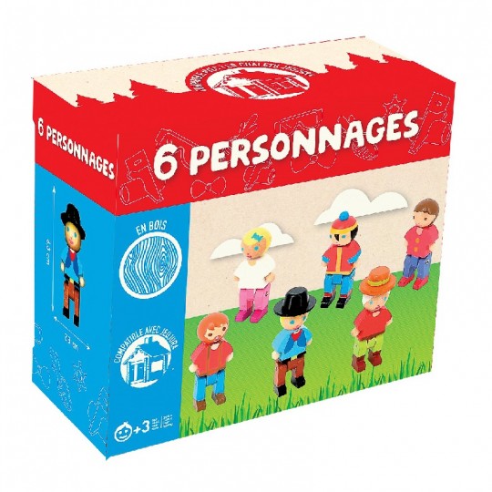 6 personnages en bois – JEUJURA