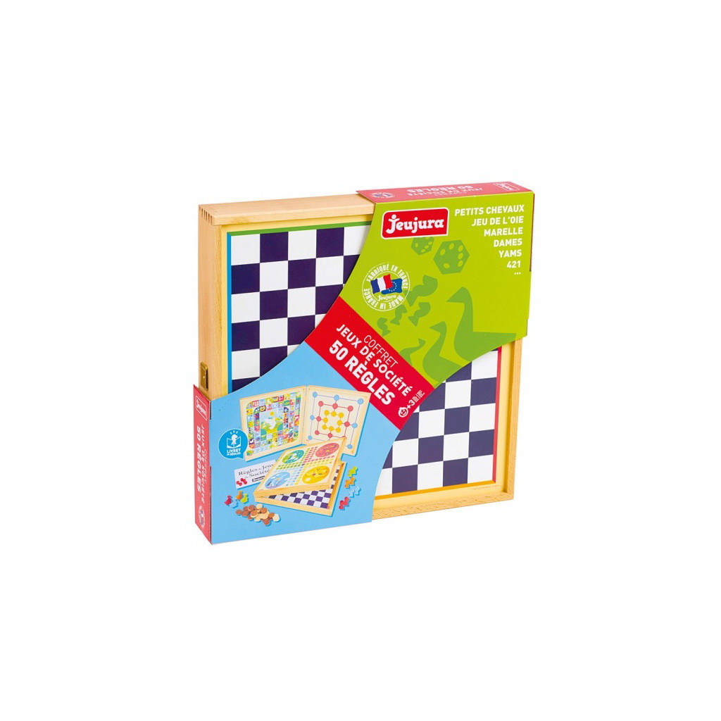 coffret jeux classique 50 - 82 pièces en bois – JEUJURA