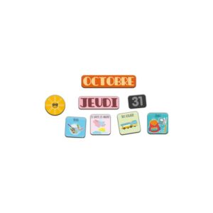 MAGNETS BOIS CALENDRIER - 80 pièces en bois – JEUJURA
