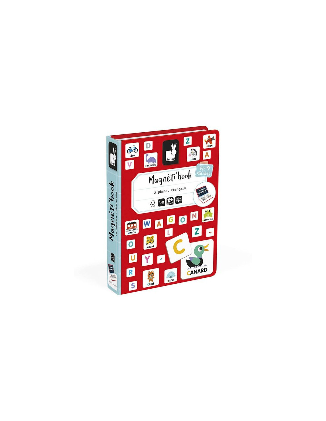 Magnéti'book alphabet français, 142 magnets - Janod