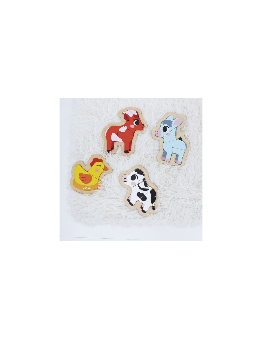 4 PUZZLES EVOLUTIFS - FERME - Janod