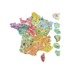 MAGNETS BOIS CARTE FRANCE - 100 pièces en bois – JEUJURA