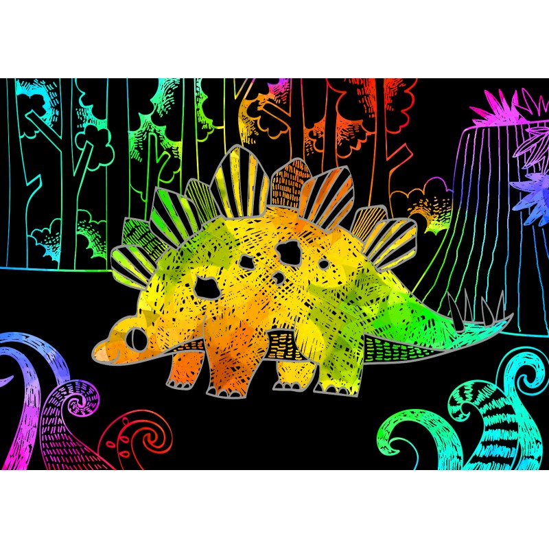 Mini livre dinosaures à gratter