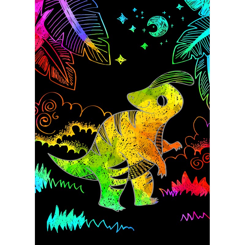 Mini livre dinosaures à gratter