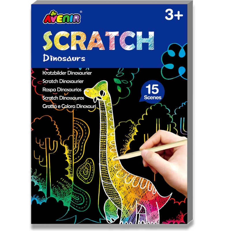 Mini livre dinosaures à gratter