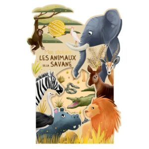 JEU STICKERS + POSTER ANIMAUX DE LA SAVANE