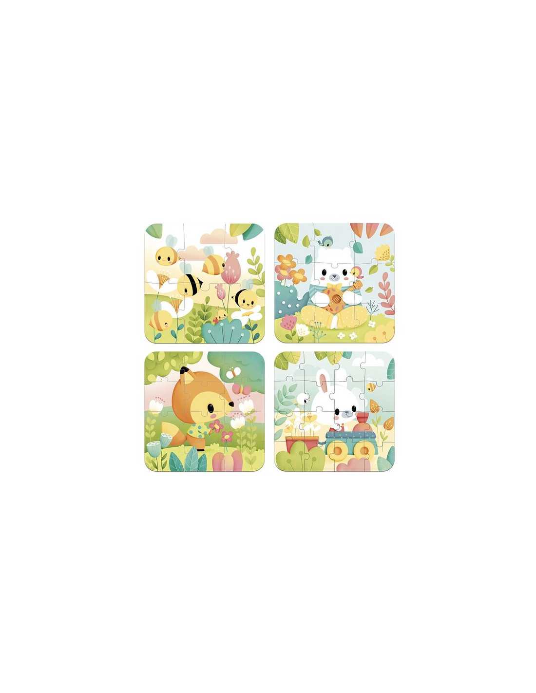 4 puzzles évolutifs animaux - Janod