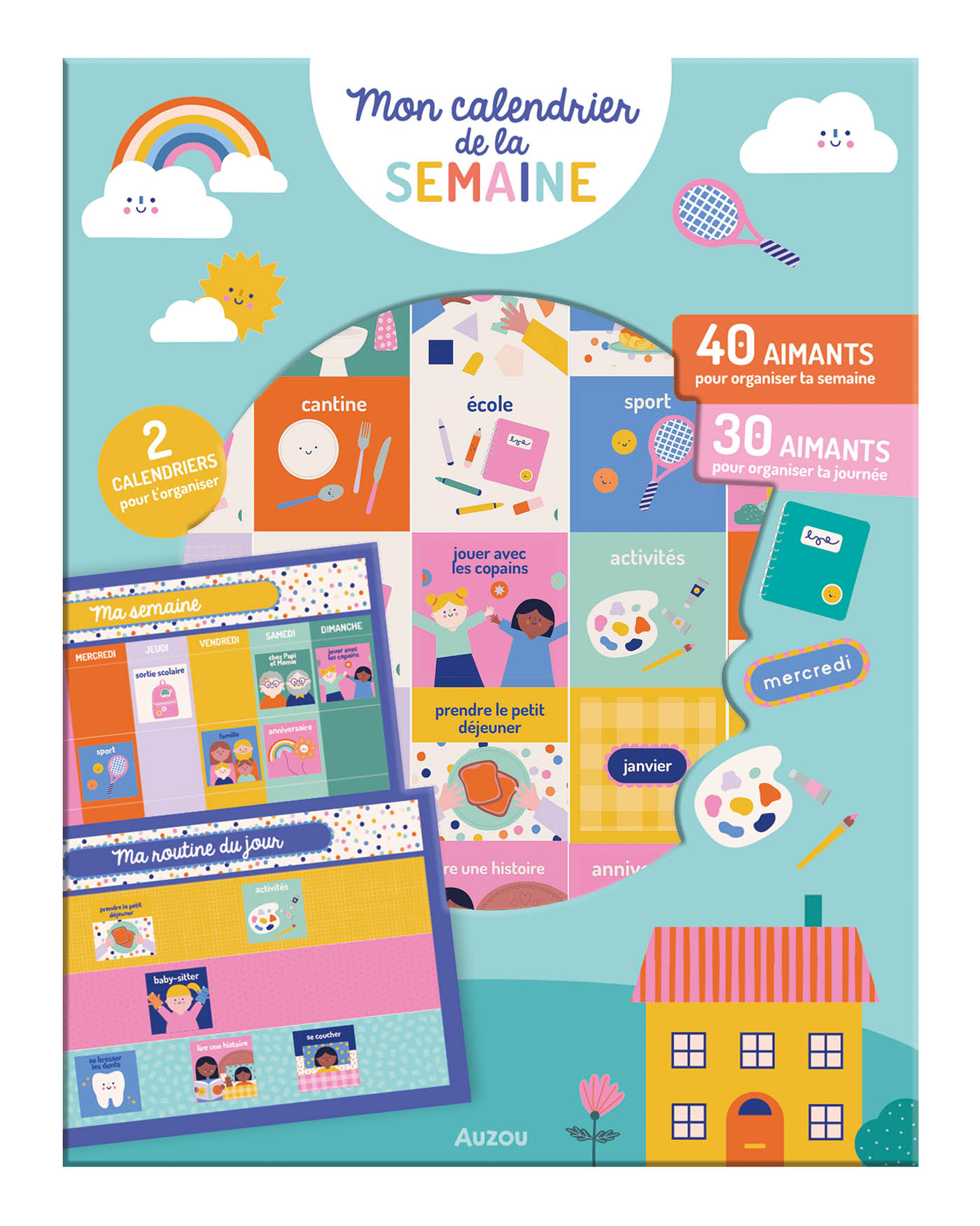 Mon aventure aimantée - Mon calendrier de la semaine - Auzou