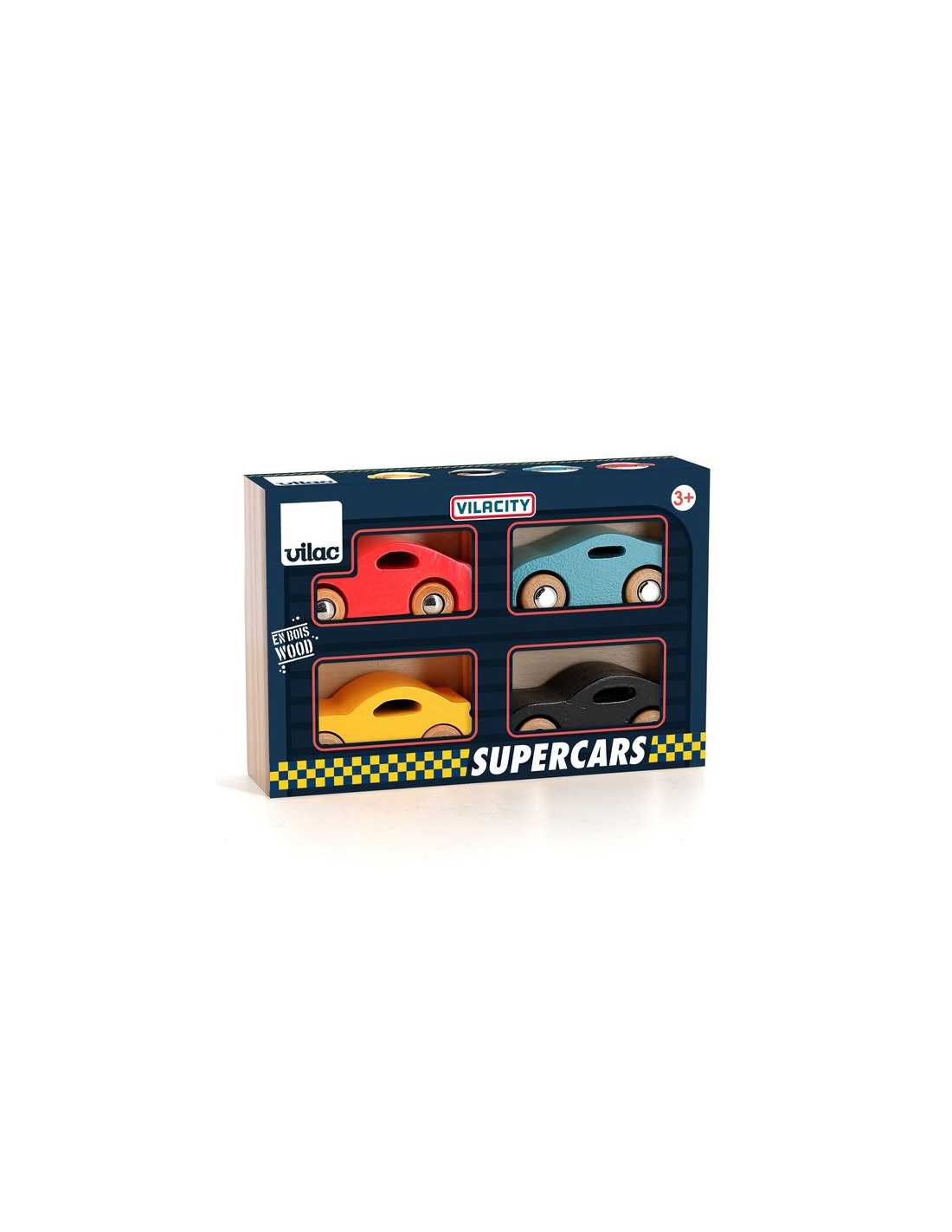Coffret de 4 voitures Super cars - Vilac