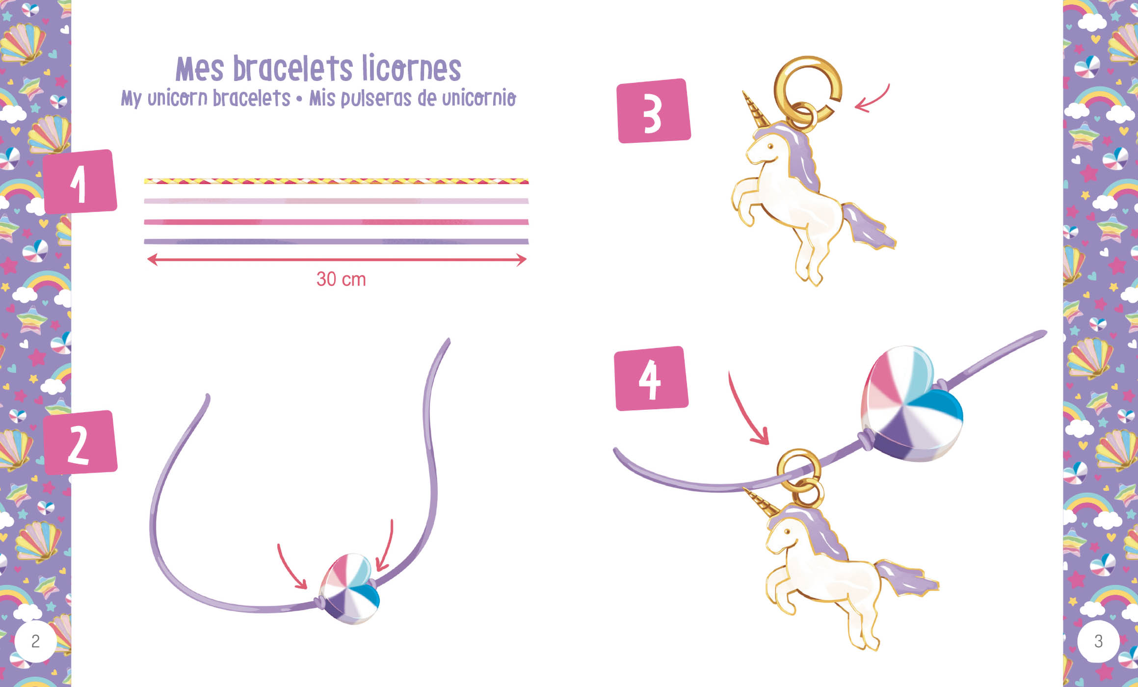 Mes bracelets licornes fluos - Auzou
