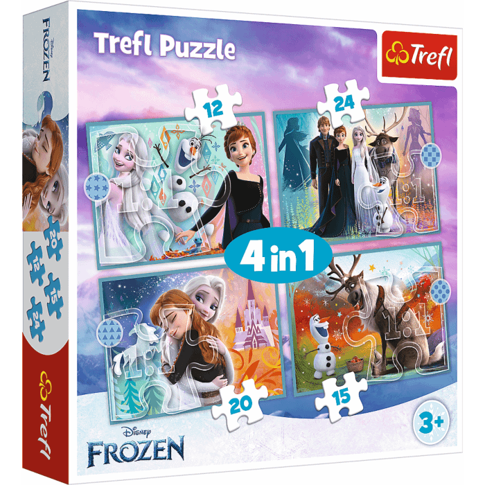 PUZZLE 4 EN 1 (12-15-20-24P) FROZEN 2 TREFL