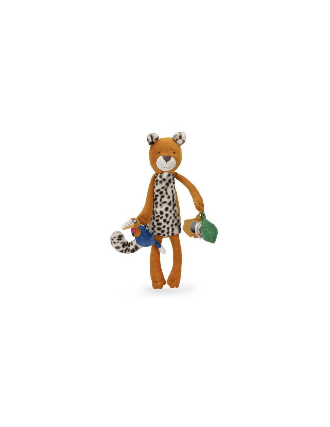 Peluche d'activités Grand léopard Taïgo - La forêt Mawa - Moulin Roty