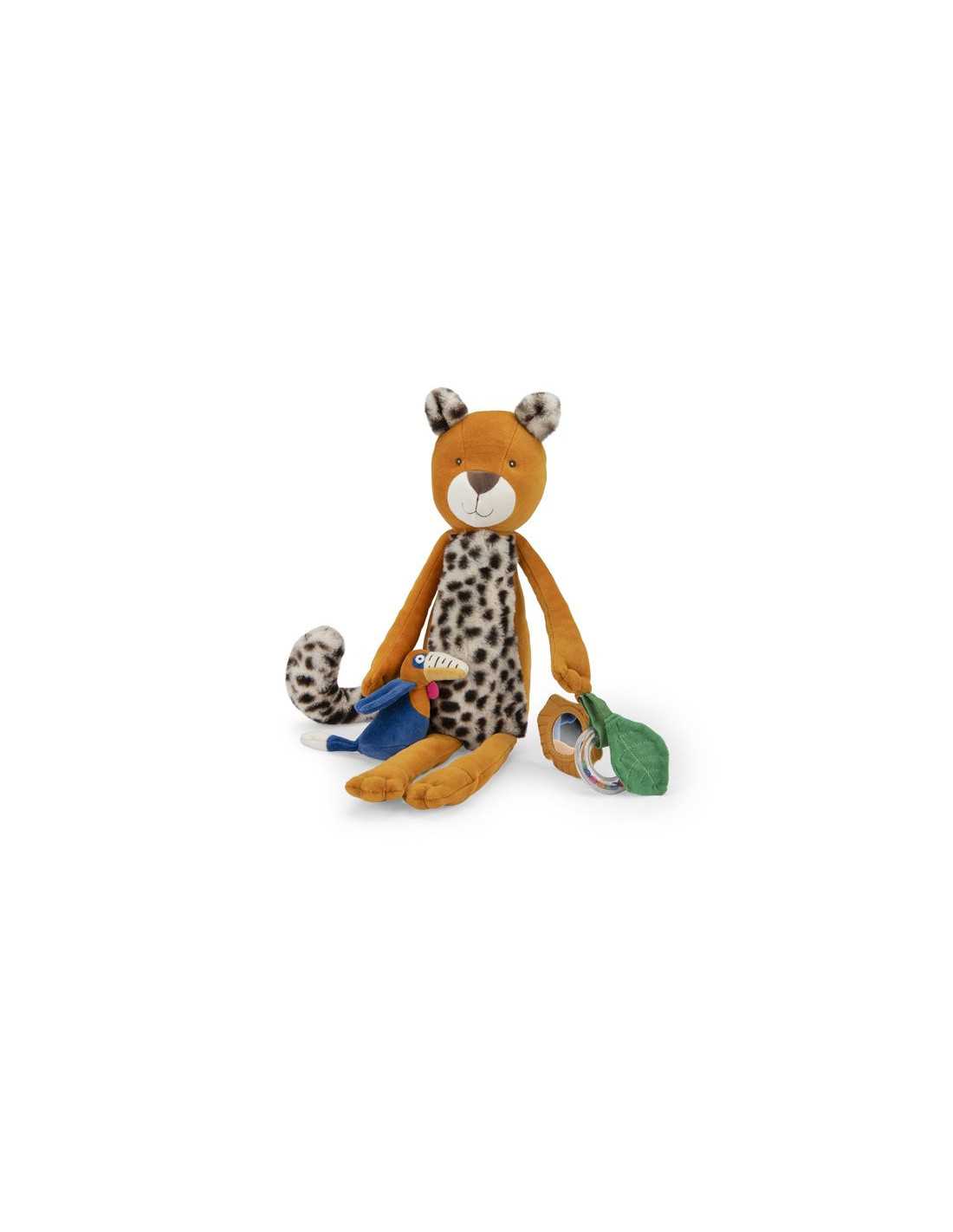 Peluche d'activités Grand léopard Taïgo - La forêt Mawa - Moulin Roty