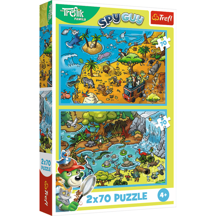 Puzzle 2X70P - TREFLIX DANS LE ROYAUME ANIMAL - TREFL