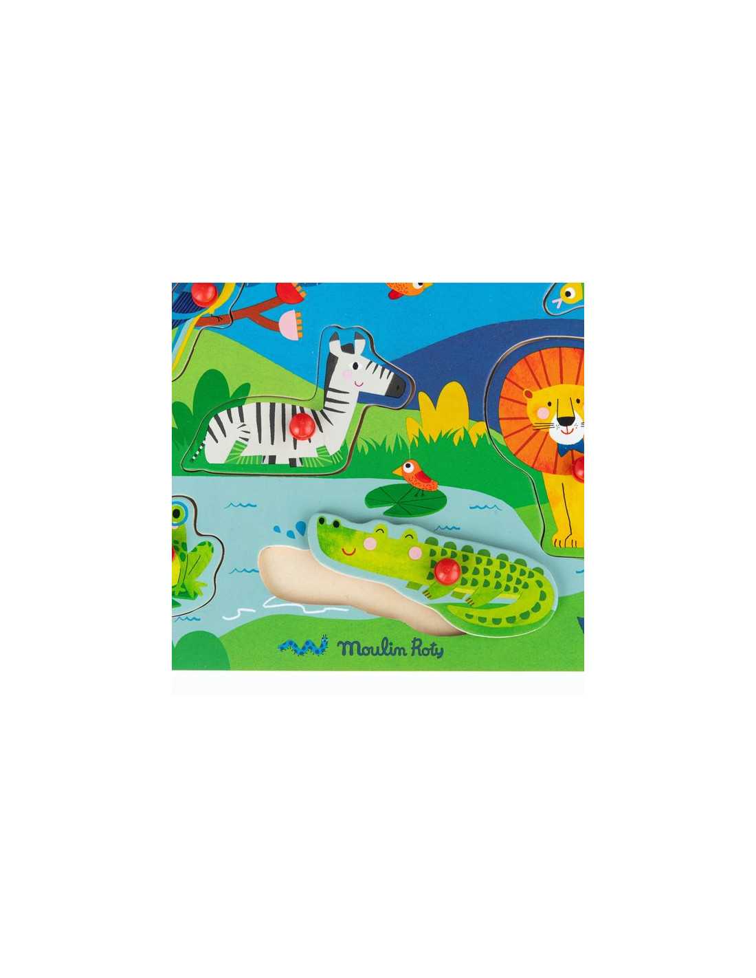 Puzzle sonore animaux en bois - Les Toupitis - Moulin Roty
