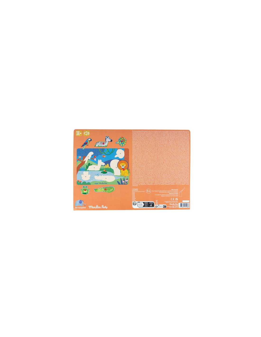Puzzle sonore animaux en bois - Les Toupitis - Moulin Roty