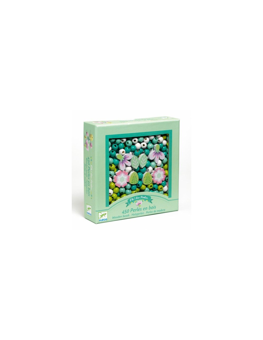 Perles bois feuilles et fleurs - Djeco