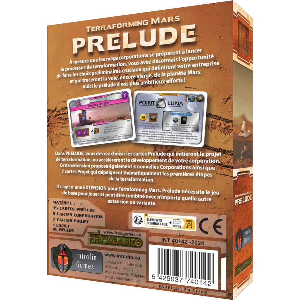 Terraforming mars - Ext - Prelude