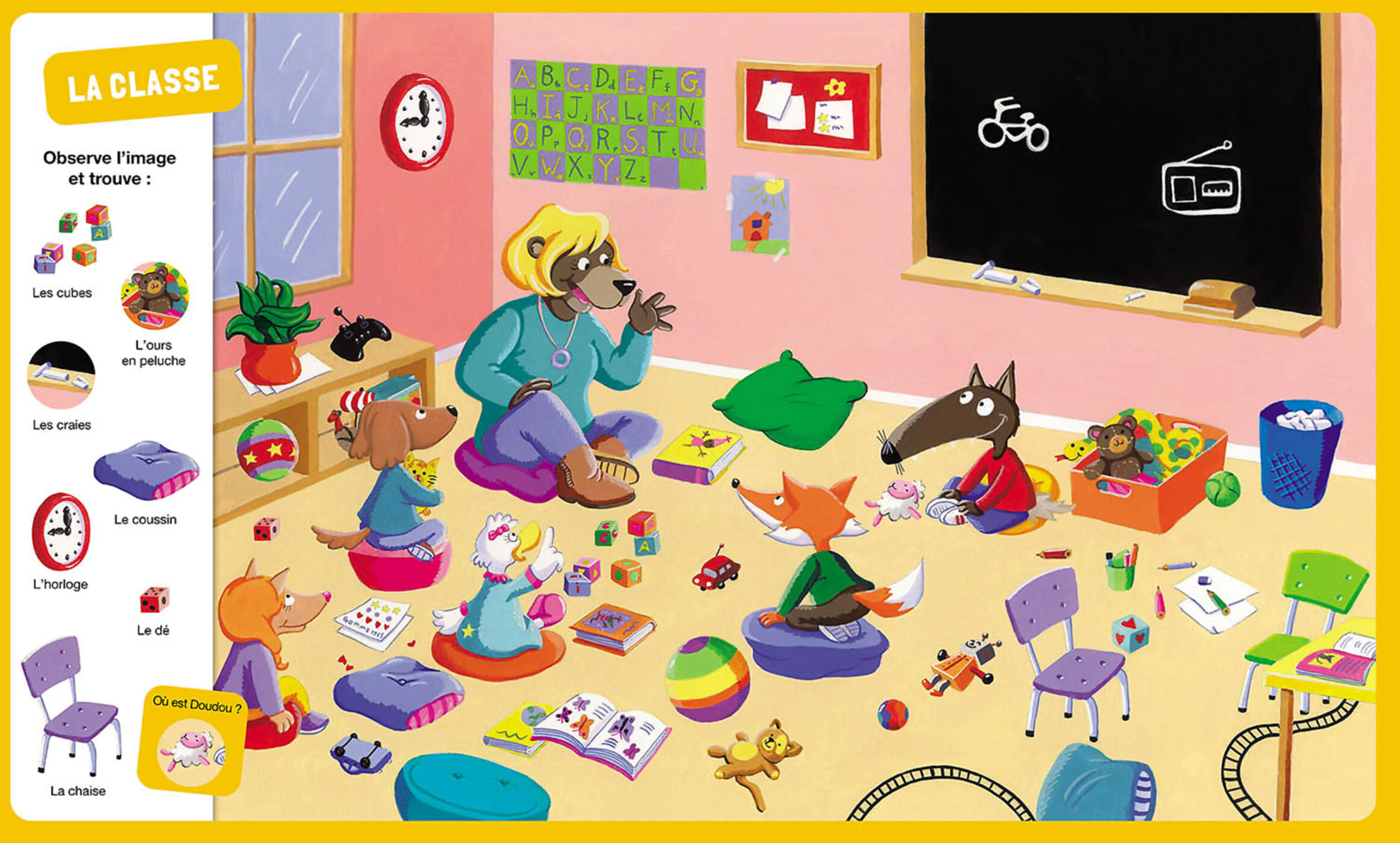 Cherche et trouve p'tit loup - vive l'ecole - Auzou