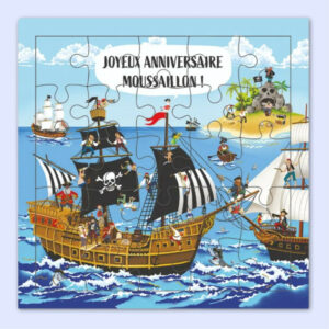 CARTE PUZZLE BATEAU DE PIRATES