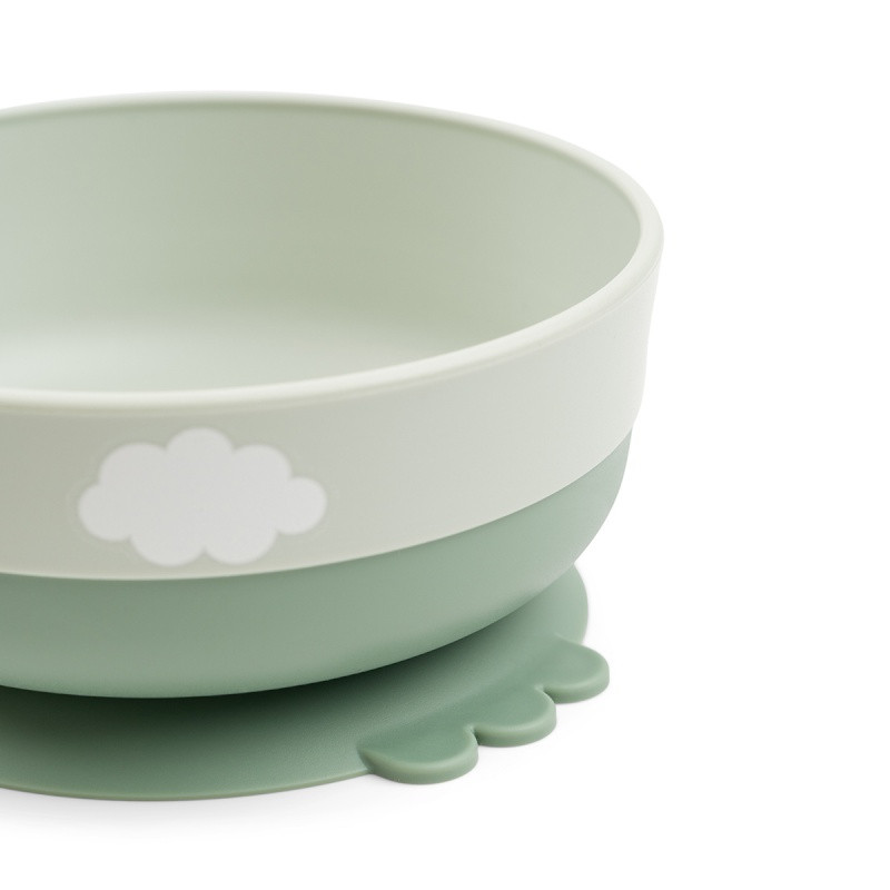 foodie coffret premier repas ventouse - happy clouds - vert - Done by Deer