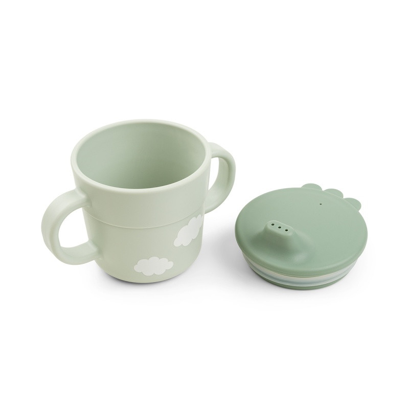 foodie coffret premier repas ventouse - happy clouds - vert - Done by Deer