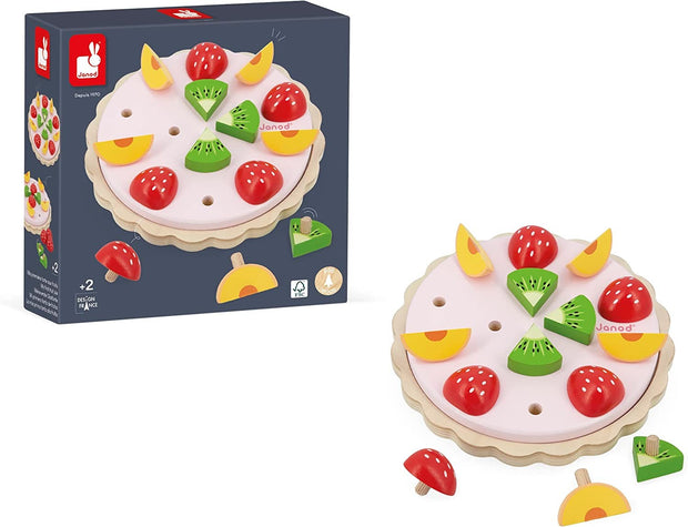 Ma première tarte aux fruits Twist Janod avec son emballage, dès 2 ans
