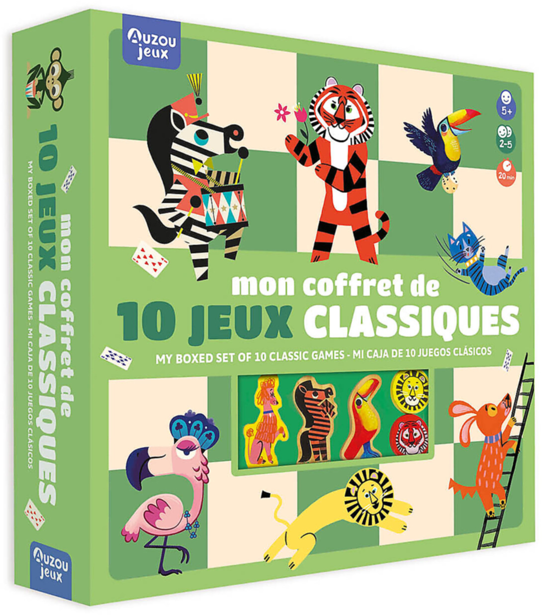 Mon coffret de 10 jeux classiques - Auzou