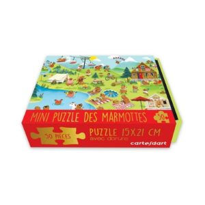 BOÎTE MINI PUZZLE MARMOTTES ÉTÉ