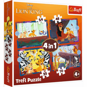PUZZLE - 4 EN 1 (35-48-54-70P) LE ROI LION - TREFL