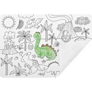 SILICONE : SET DE TABLE À COLORIER - THÈME DINO - Ulysse