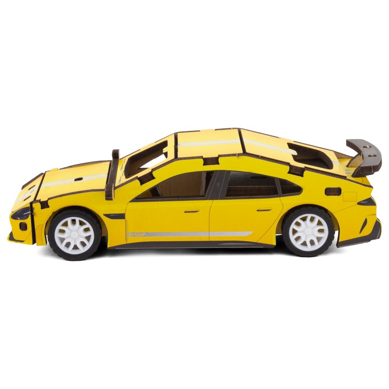 MAQUETTE EN BOIS : BERLINE JAUNE (RÉTRO FRICTION) - Ulysse