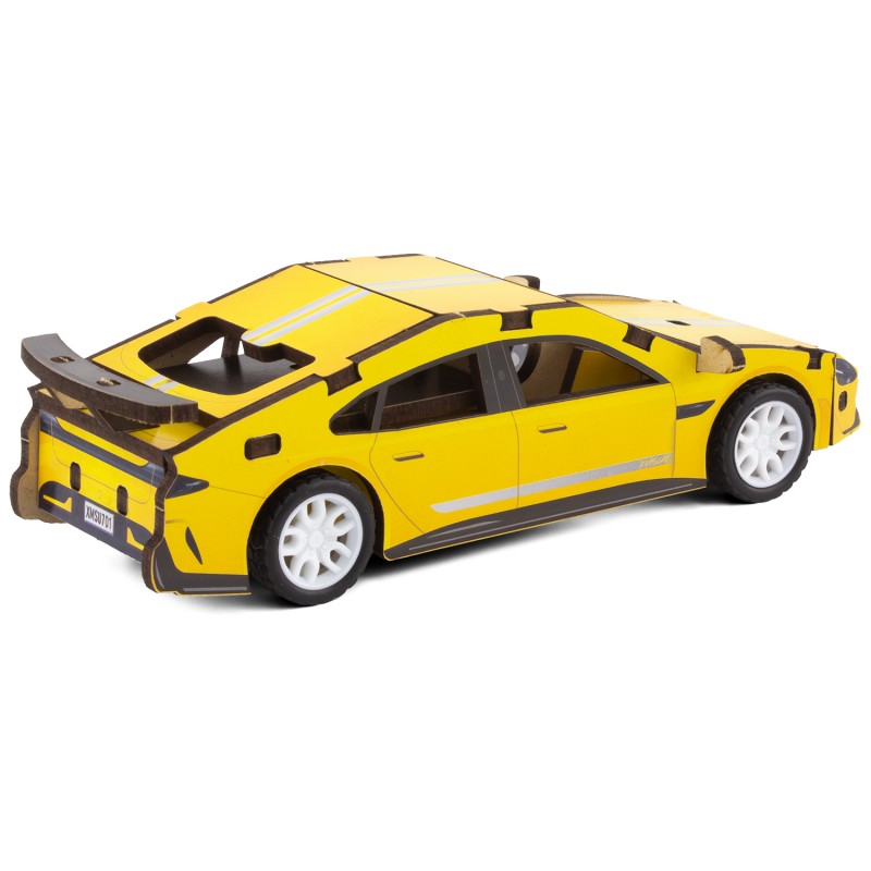 MAQUETTE EN BOIS : BERLINE JAUNE (RÉTRO FRICTION) - Ulysse