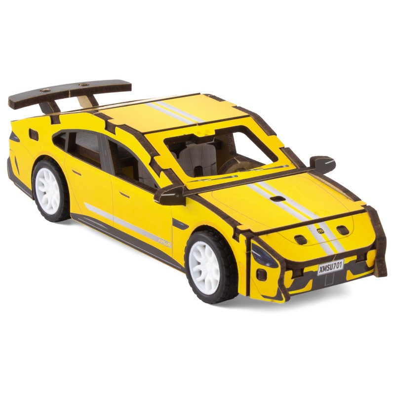 MAQUETTE EN BOIS : BERLINE JAUNE (RÉTRO FRICTION) - Ulysse