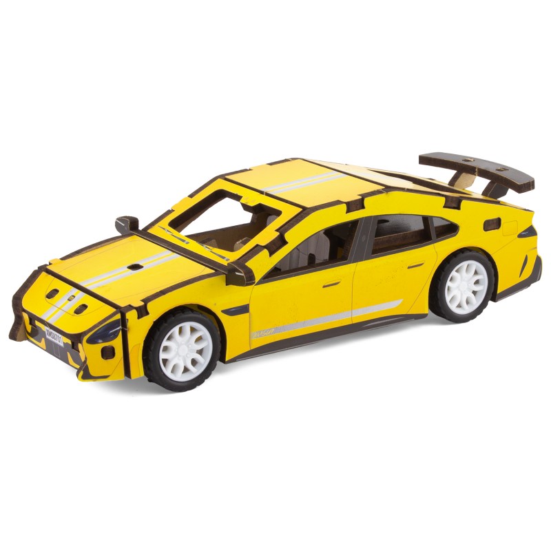 MAQUETTE EN BOIS : BERLINE JAUNE (RÉTRO FRICTION) - Ulysse