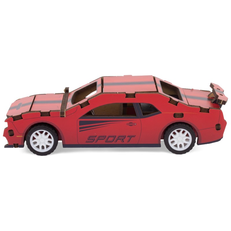 MAQUETTE EN BOIS : COUPÉ ROUGE (RÉTRO FRICTION) - Ulysse