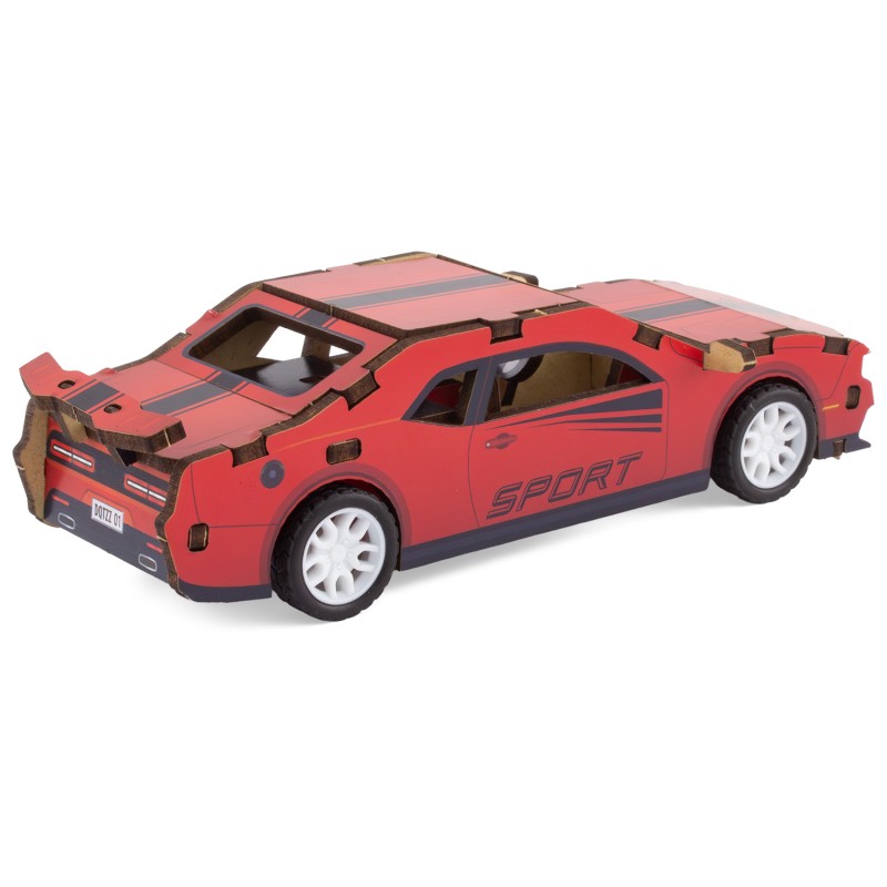 MAQUETTE EN BOIS : COUPÉ ROUGE (RÉTRO FRICTION) - Ulysse