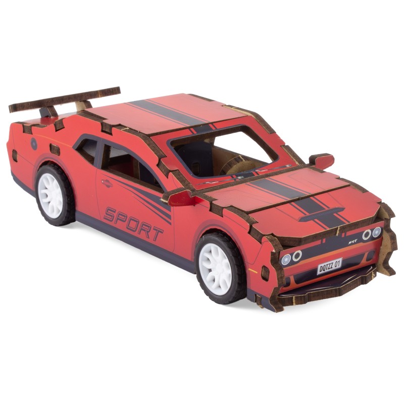 MAQUETTE EN BOIS : COUPÉ ROUGE (RÉTRO FRICTION) - Ulysse